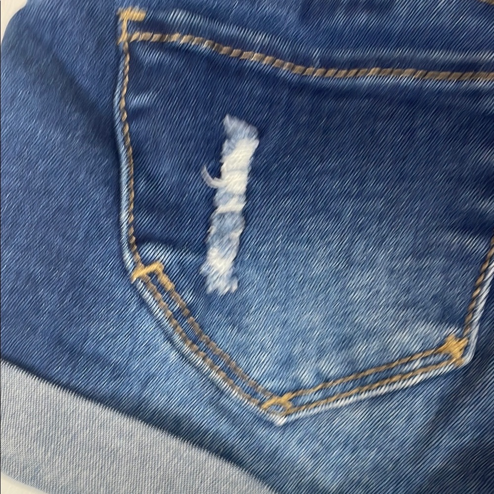 Guess Blue Jean Low Rise Distressed Short Shorts with Cuffed Style - Size XS/XXS - Picture 6 of 7